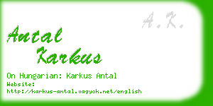 antal karkus business card